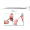 4Pcs Stainless Steel Cuticle Remover Professional Double Head Nail Art Cuticle Pusher Nail Stick Needle Manicure Pedicure Nail Care Tool for Fingernail and Toenail, Silver view 3