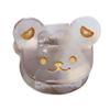 Cute Bear Head Hair Clips,Cellulose Acetate Hair Clips,Small Claw Clips for Girl,Hair Accessories,Pack of 6,Grey view 1