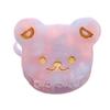 Cute Bear Head Hair Clips,Cellulose Acetate Hair Clips,Small Claw Clips for Girl,Hair Accessories,Pack of 6,Pink view 1