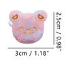 Cute Bear Head Hair Clips,Cellulose Acetate Hair Clips,Small Claw Clips for Girl,Hair Accessories,Pack of 6,Pink view 2