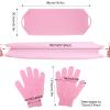 3-Pack Exfoliating Gloves Back Exfoliating Towel Back Washer for Shower Back Scrubber for Shower Skin Washcloth Body Exfoliator Set for Women Men, Pink view 2