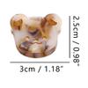 Cute Bear Head Hair Clips,Cellulose Acetate Hair Clips,Small Claw Clips for Girl,Hair Accessories,Pack of 6,Coffee view 2