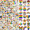 132+ PCS LGBT Gay Pride Temporary Tattoos For Women Men Adults, Temp Rainbow Temporary Tattoos Face Stickers, Bulk Flag Stripes Pride Tattoos Temporary, Rainbow Accessories Pride Parade Festival view 4