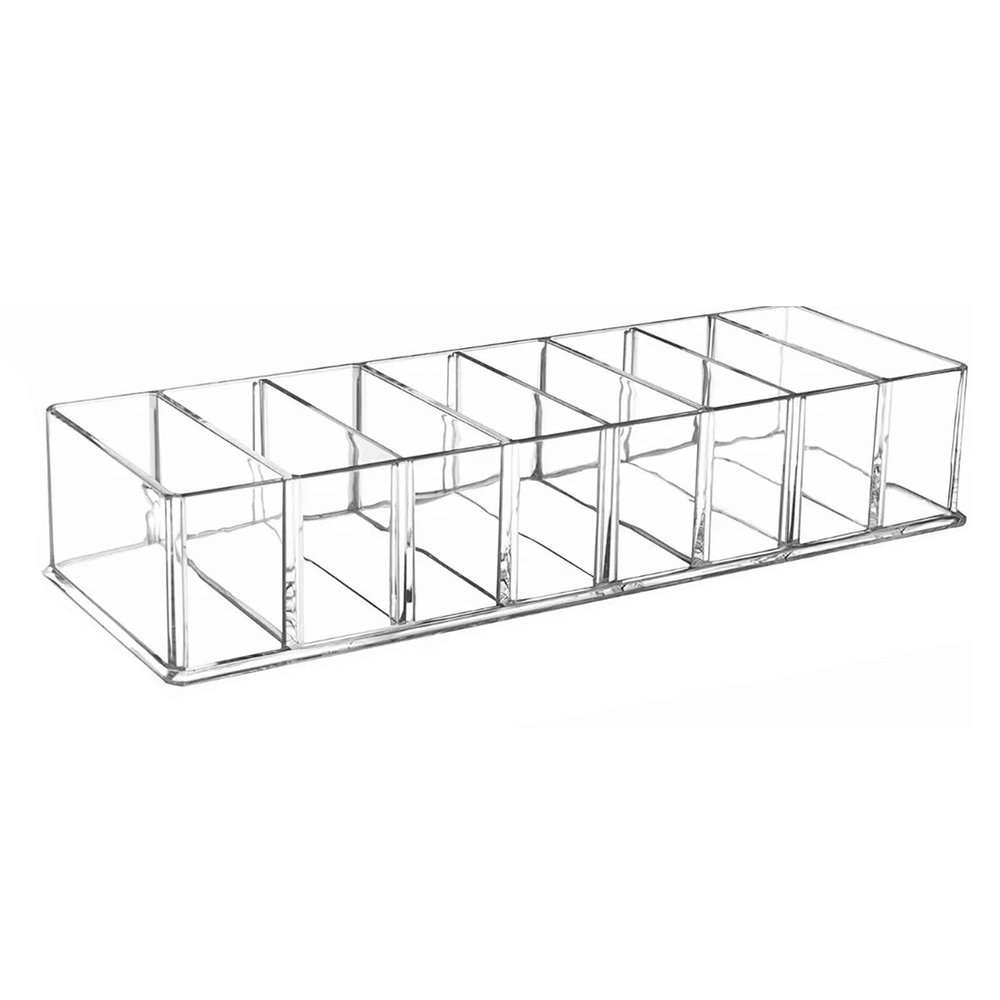Acrylic Makeup Organizer 8 Spaces Clear Cosmetics Makeup Jewelry Display Boxes Cosmetic Display Cases for Vanity Bathroom
