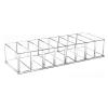 Acrylic Makeup Organizer 8 Spaces Clear Cosmetics Makeup Jewelry Display Boxes Cosmetic Display Cases for Vanity Bathroom view 1