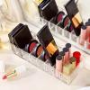 Acrylic Makeup Organizer 8 Spaces Clear Cosmetics Makeup Jewelry Display Boxes Cosmetic Display Cases for Vanity Bathroom view 2