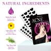 Mandabloom Acne Pimple Patch, Hydrocolloid Acne Patches with Tea Tree & Calendula Oil, Star-Shaped Acne Patches Cute for Face (Black Star & Heart) view 3