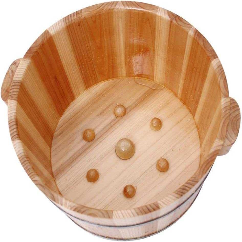 Wooden Foot Tub - Foot Massage Relaxation and Ultimate Comfort Pedicure Basin for Foot Soaking - for Foot Massage - Bucket Foot Bath Barrel
