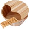 Wooden Foot Tub - Foot Massage Relaxation and Ultimate Comfort Pedicure Basin for Foot Soaking - for Foot Massage - Bucket Foot Bath Barrel view 1