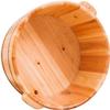 Solid Wood Foot Tub for Soaking Feet - Foot Spa Massage Pedicure Bucket for Home - Pedicure Bowl Foot Bath Barrel (15.3x6.3inch,1Pcs) view 4