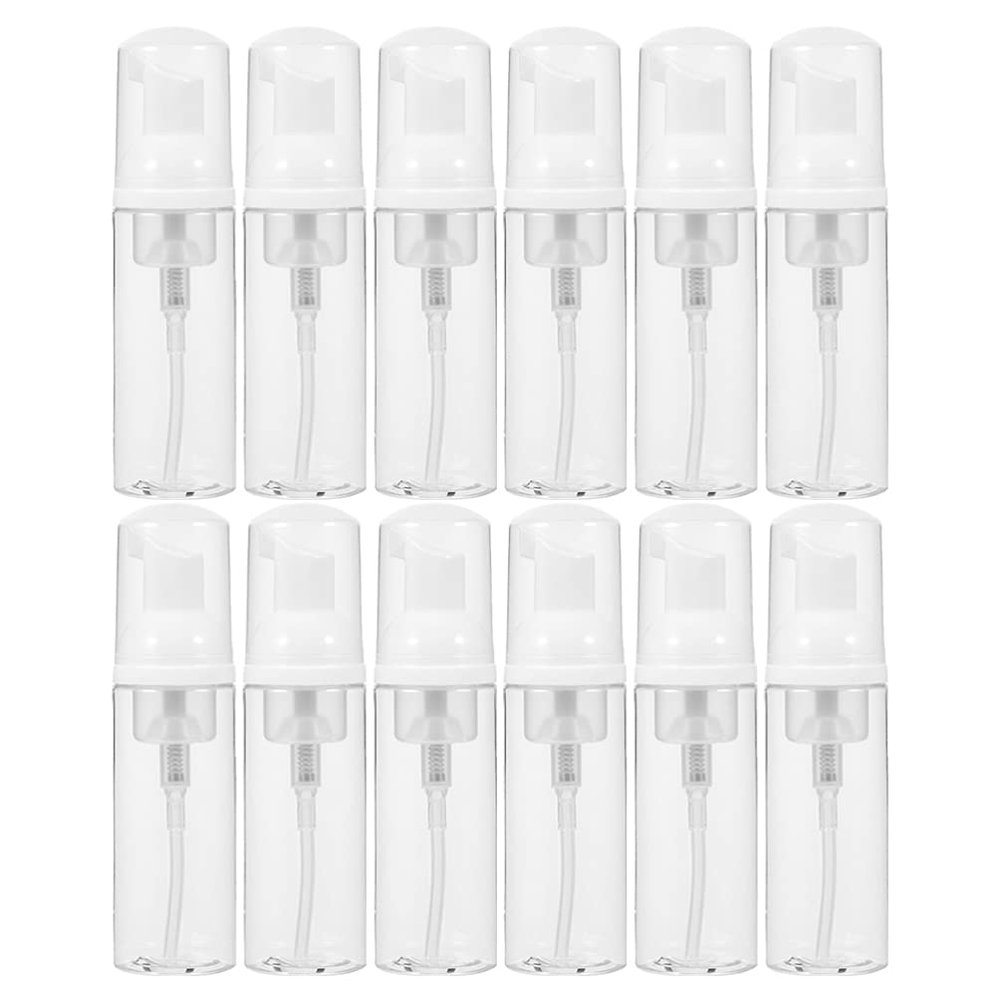 Uonlytech 12pcs Foaming Bottle Dispenser for Travel Leak Pump Bottles for Shampoo Shower Gel and Facial Soap Travel Accessories