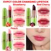 evpct 3Pcs Magic Color Changing Lipstick Long Lasting Waterproof 24 Hours Original for Women, Peach Strawberry Black Red Cherry Pink PH Mood Permanent Color Changing Lipstick Lip Balm, labial magico view 3