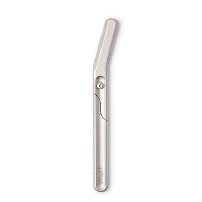 Leaf Shave | Leaf Dermaplaner, All-Metal Reusable Dermaplane Razor and Exfoliating Tool for Women, Includes Precision Clip and Two Refills - Silver