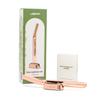 Leaf Shave | Leaf Dermaplaner Kit, All-Metal Reusable Dermaplane Razor and Exfoliating Tool for Women, Includes Matching Stand and 10-Pack of Refills - Rose Gold view 1