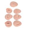 Body Piercing Model 6Pcs Simulation Silicone Body Part Piercing Practice Kit, Ear Eye Nose Mouth Tongue and Belly Button Model for Novice Piercer, Soft Model Body Part Displays Set view 1