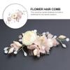 BIUDECO Flower Hair Comb for Bride Elegant Wedding Hair Insert Comb with Floral Design for Special Occasions Bridal Accessory view 4