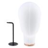 Wall Mounted Mannequin Head Stand - Wood Wig Stand, for Wig/Hat Display & Jewelry Making, Head Height 26cm/10.24in, Head Circumference 54cm/21.26in, 3 Screws Included + Spare, Home/Salon/Shop view 1