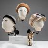 Wall Mounted Mannequin Head Stand - Wood Wig Stand, for Wig/Hat Display & Jewelry Making, Head Height 26cm/10.24in, Head Circumference 54cm/21.26in, 3 Screws Included + Spare, Home/Salon/Shop view 2