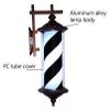 ALDEPO Wall Lamp Barber Pole, Retro Rotating Illuminated LED Stripes Waterproof Hair Salon Hairdressing Sign Wall Hanging Lamp, Outdoor Waterproof Wall Lamp, Blak+White (Color : Blak+White) view 3