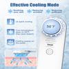 Electric Face Massager, Portable Hot and Cold Facial Massage Tools for Skin Care, Heating and Cooling Device with Multi-Color and Vibration, Deep Cleansing Tool with Base, Gifts for Women (White) view 3
