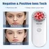 Electric Face Massager, Portable Hot and Cold Facial Massage Tools for Skin Care, Heating and Cooling Device with Multi-Color and Vibration, Deep Cleansing Tool with Base, Gifts for Women (White) view 4