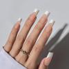 BTArtboxnails Soft Gel Nail Tips - 150pcs Long Square French Tip Press on Nails Nude Acrylic Nail Tips Kit Fake Nails Supplies Glue on Nails Extension Tips for Professional Use view 2