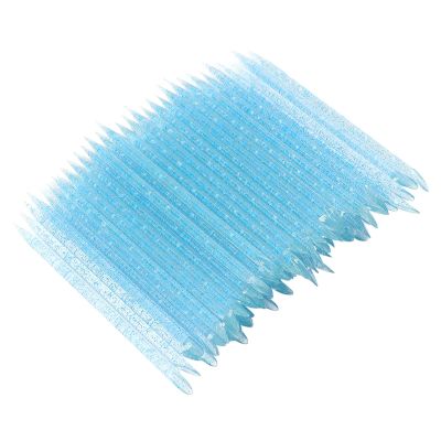 100pcs Nail Care Cuticle Pusher Dead Skin Removal Manicure Pedicure Cuticle Cleaning Sticks, Disposable Nail Stick Cuticle Pusher for Fingernail, Cleaning Cuticle (Blue)