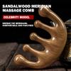 Cureder Wooden Scalp Massager - Handmade 100% Natural Green Sandalwood Wide Tooth Combs - Wood Massage Comb & Sandalwood Comb for Luxurious Hair Care view 2