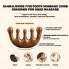 Cureder Wooden Scalp Massager - Handmade 100% Natural Green Sandalwood Wide Tooth Combs - Wood Massage Comb & Sandalwood Comb for Luxurious Hair Care view 3