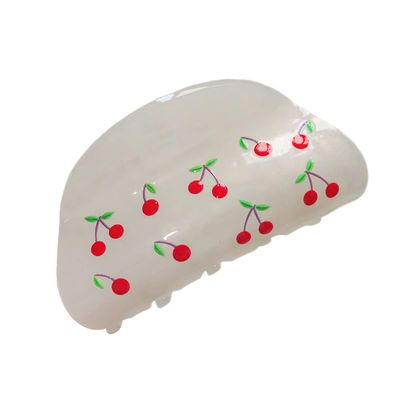 Cherry Hair Clips,Cellulose Acetate Hair Clips,Small Claw Clips for Girl,Hair Accessories,Pack of 2