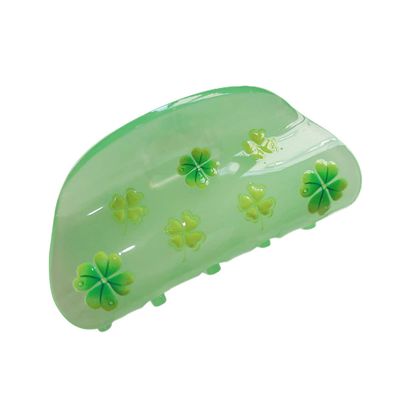 Clover Hair Clips,Cellulose Acetate Hair Clips,Small Claw Clips for Girl,Hair Accessories,Pack of 2