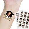 Custom Temporary Tattoo for Graduation 2024 Grad Star Fake Realistic Tattoos with Funny Face Ceremony Celebration Decors-15pcs view 1
