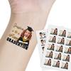 Customized Temporary Tattoo for Graduation Happy Graduation Fake Realistic Tattoos with Funny Face Ceremony Celebration Decors-15pcs view 1