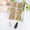 Beadsland 7200pcs Flatback Rhinestones,Gold Rhinestone Nail Gems Round Crystal Rhinestones for Crafts,Mixed 6 Sizes with Wax Pencil Kit, SS3-SS10,Metal Sunlight view 3