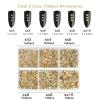 Beadsland 7200pcs Flatback Rhinestones,Gold Rhinestone Nail Gems Round Crystal Rhinestones for Crafts,Mixed 6 Sizes with Wax Pencil Kit, SS3-SS10,Metal Sunlight view 4