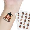 Custom Graduation Tattoos Personalized Face Temporary Tattoos with Name Customized Fake Tattoo Graduation Party Supplies view 1