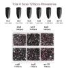 Beadsland 7200pcs Flatback Rhinestones,Burgundy Rhinestone Nail Gems Round Crystal Rhinestones for Crafts,Mixed 6 Sizes with Wax Pencil Kit, SS3-SS10,Amethyst view 4