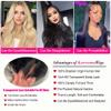 22inch 13x6 Body Wave Lace Front Wigs Human Hair for Black Women 180% Density HD Transparent Lace Frontal Wigs Human Hair Pre Plucked with Baby Hair natural Glueless Brazilian Virgin Hair Wigs view 2