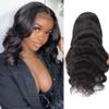 13x6 Body Wave Lace Front Wigs Human Hair 180 Density HD Transparent Lace Frontal Wigs for Black women Glueless Wigs Human Hair pre plucked with Baby Hair Natural Hairline Natural Color 16inch view 1