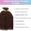 10inch Kinky Curly Bulk Hair For Braiding Human Hair 1Bundle 4B 4C Virgin Hair Bulk Micro Braids Weaving Extensions Human Hair No Weft 4# Brown Bulk Braids No Attachment 100g/Bundle view 2