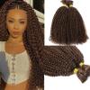 10inch Kinky Curly Bulk Hair For Braiding Human Hair 1Bundle 4B 4C Virgin Hair Bulk Micro Braids Weaving Extensions Human Hair No Weft 4# Brown Bulk Braids No Attachment 100g/Bundle view 3