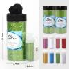 Craft Glitter, 380g Nail Glitter Powder 10 Jars Glitter with Tools,AARDWO Vibrant Multi-Purpose Glitter for Body,Eyeshadow,Cosmetic,Nail Arts,Crafts,Decoration,DIY(Star&Moon Shape, Green) view 4