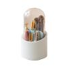 AKSHVA 360 Rotating Makeup Brush Storage Tube - Dustproof Eyeshadow Brush Bucket - Cosmetic Organizer Vanity Shelf - Desktop Pen Holder Box Basket SkyBlue(360rotatable/withlid) view 1