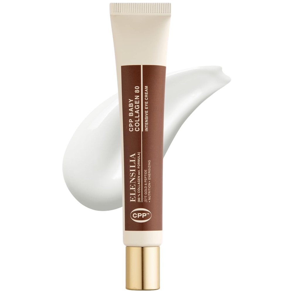 Elensilia CPP Baby Collagen 80 Snail Mucin Intensive Eye Cream 1.01 Fl. Oz - Size and Collagen Peptide Concentration Upgraded, Matrixyl 3000, Haloxyl for Anti Wrinkle Plumping, Firming