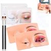 errorpot Face Eyes Makeup Practice Board, 3D Textured Silicone Bionic Skin for Beginners Eyelash Lip Training Painting Makeup Accessories view 1