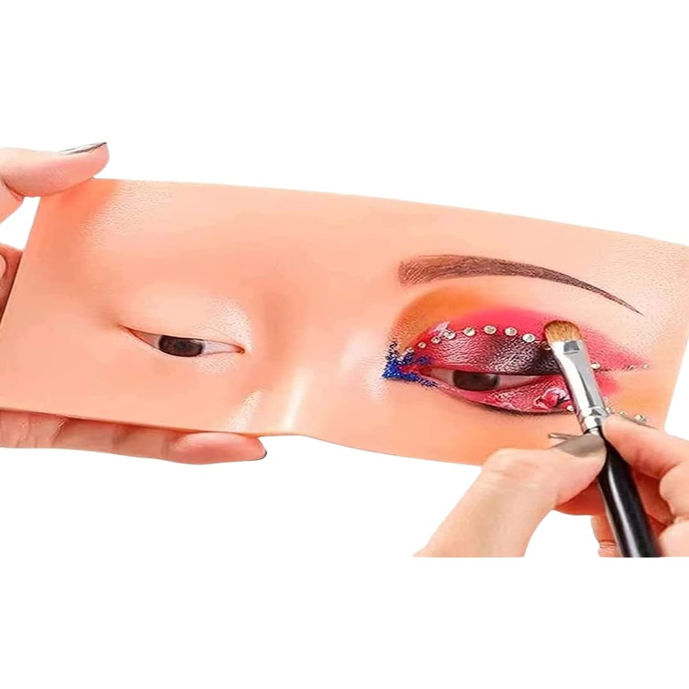 errorpot The Perfect Aid to Practicing Makeup Face Makeup Mannequin Silicone Practice, Makeup Practice Board Eyes, for Makeup Practice Training