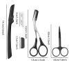 12 in 1 Eyebrow Trimmer Kit Eye Brow Scissors, Eyebrow Razor, Eyebrow Comb, Eyebrow Comb Scissor, Eyebrow Brush,Folding Eyebrow Knife, Scissors Razor, Eyebrow Trimmer, Tweezers. view 2