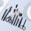 12 in 1 Eyebrow Trimmer Kit Eye Brow Scissors, Eyebrow Razor, Eyebrow Comb, Eyebrow Comb Scissor, Eyebrow Brush,Folding Eyebrow Knife, Scissors Razor, Eyebrow Trimmer, Tweezers. view 4