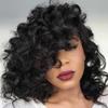 Loose Wave Bob Human Hair Wigs for Black Women 13x6 Side Part Lace Front Wig Short Bob Wavy Brazilian Remy Human Hair Wig HD Transparent Lace Front Glueless Wigs 150% Density 8inch view 3