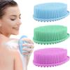 3 Pack Silicone Body Scrubber, Exfoliating Body Scrubber Fit for Sensitive and All Kinds of Skin, Soft Silicone Loofah, Clean and Sanitary Rapid Foaming view 1